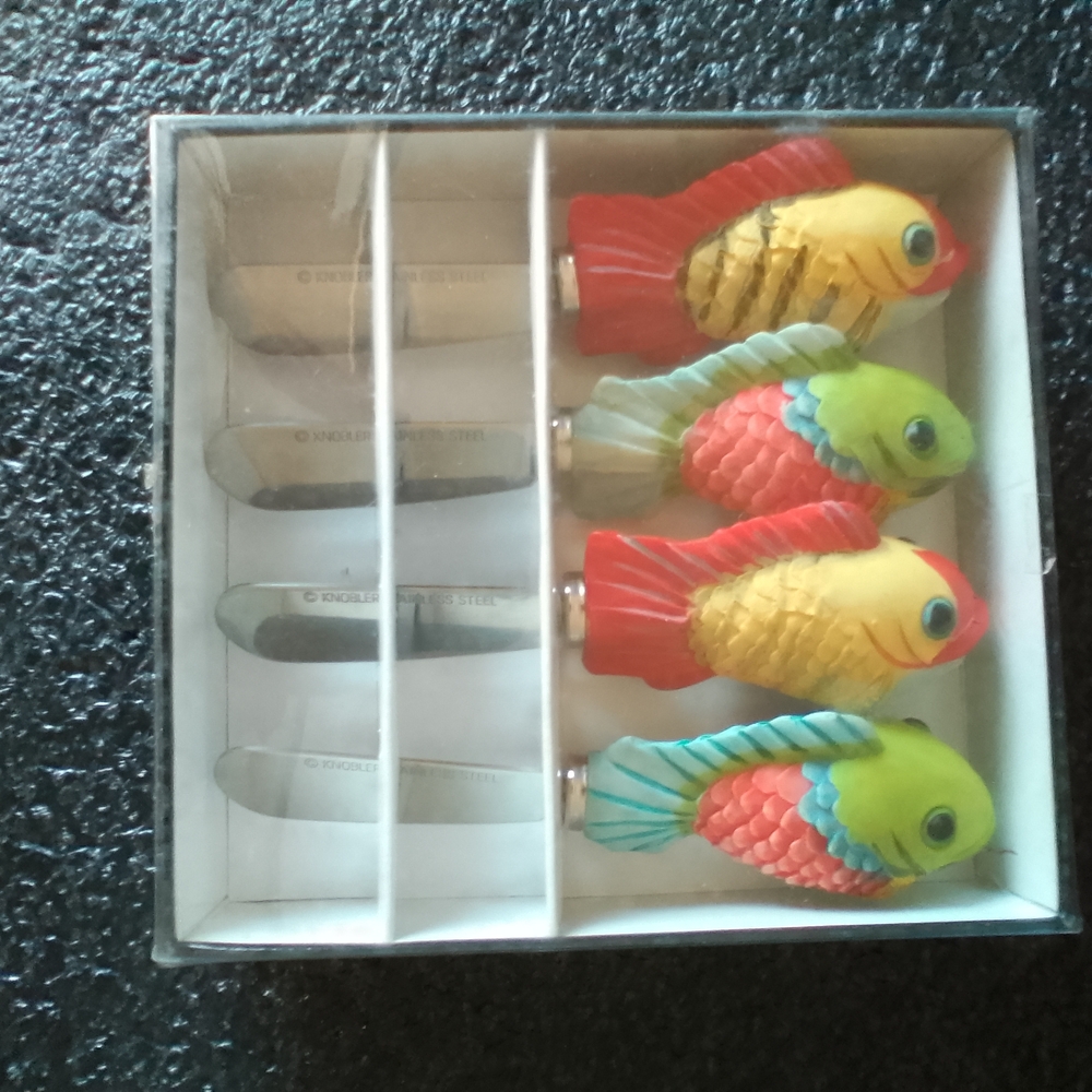 Colorful Fish Aquarium Decorations - Pack of 4